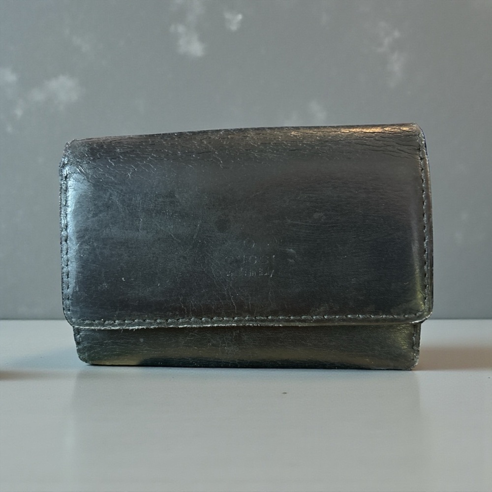 Gucci Black Leather Key Holder Vintage